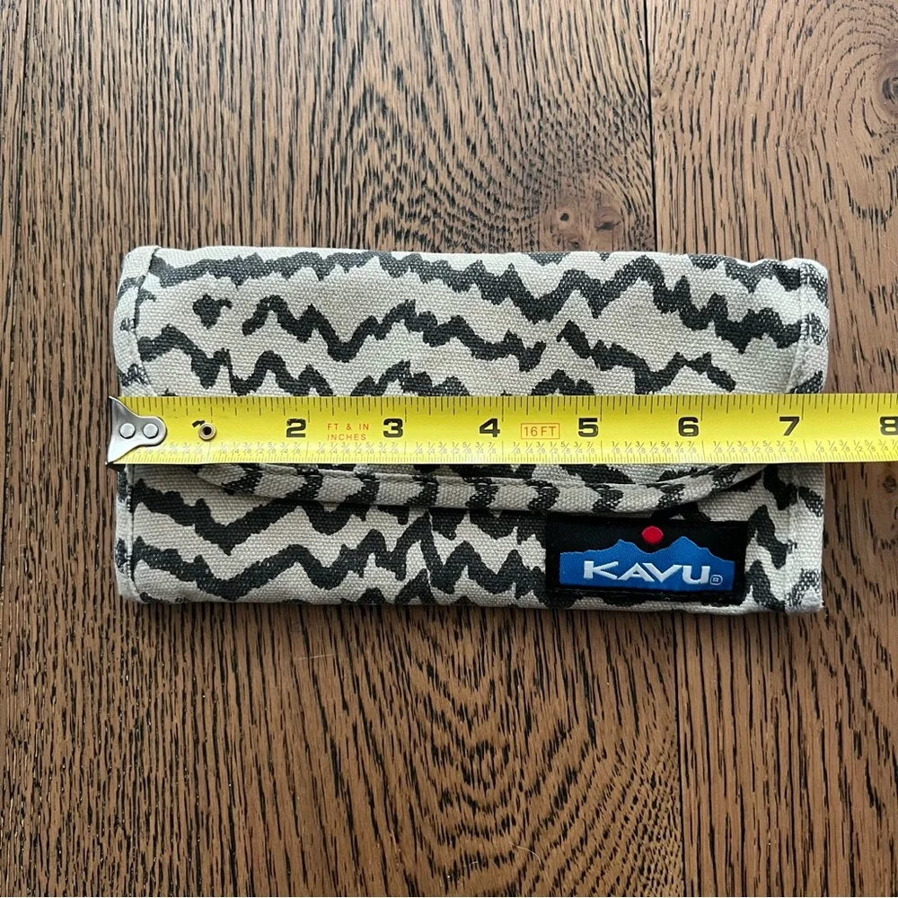 KAVU Big Spender Cotton Wallet in brown and cream